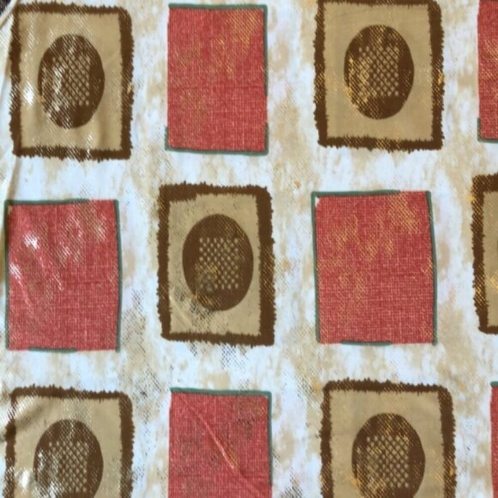 Sleeveless Geometric Print Cowl Neck Top - Orange/Gold - Picture 5 of 13